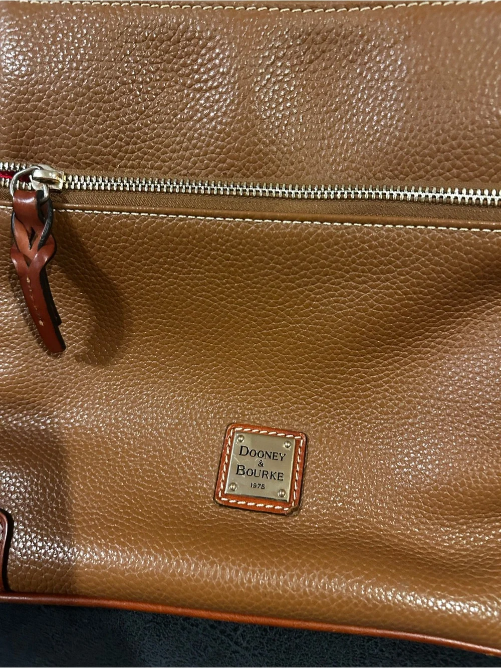 Dooney and Bourke Tan Leather - Classic Pebbled Shoulder Bag